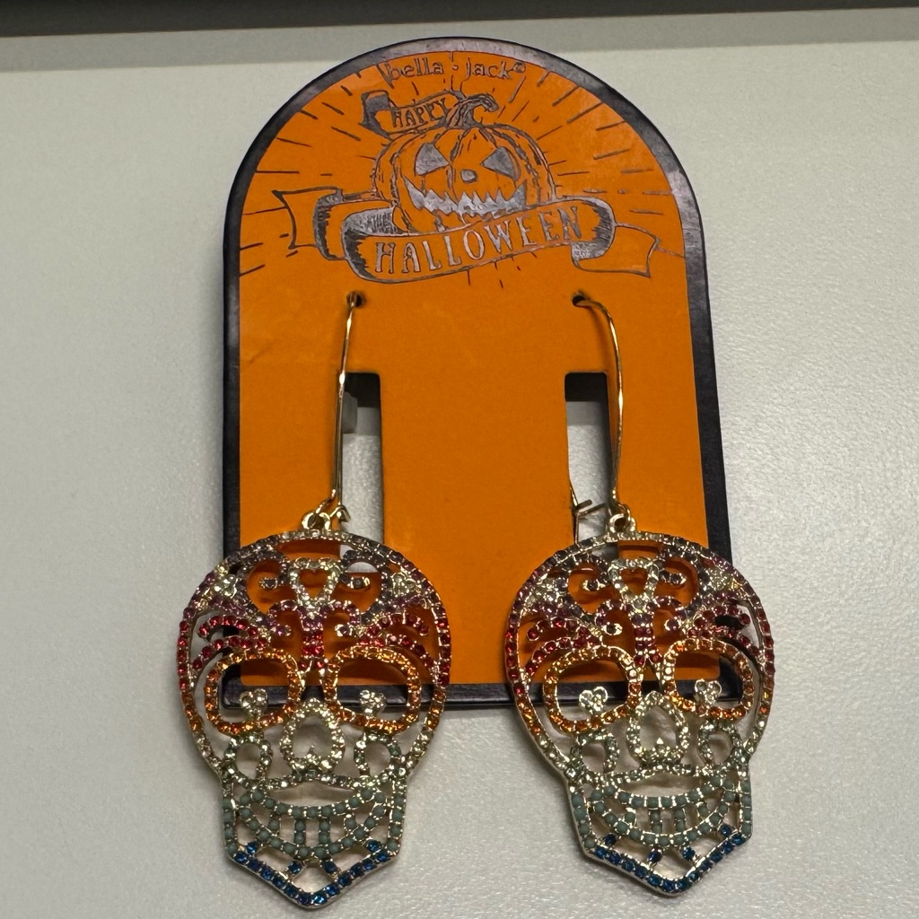 Halloween Or Day Of The Dead Skull Earrings